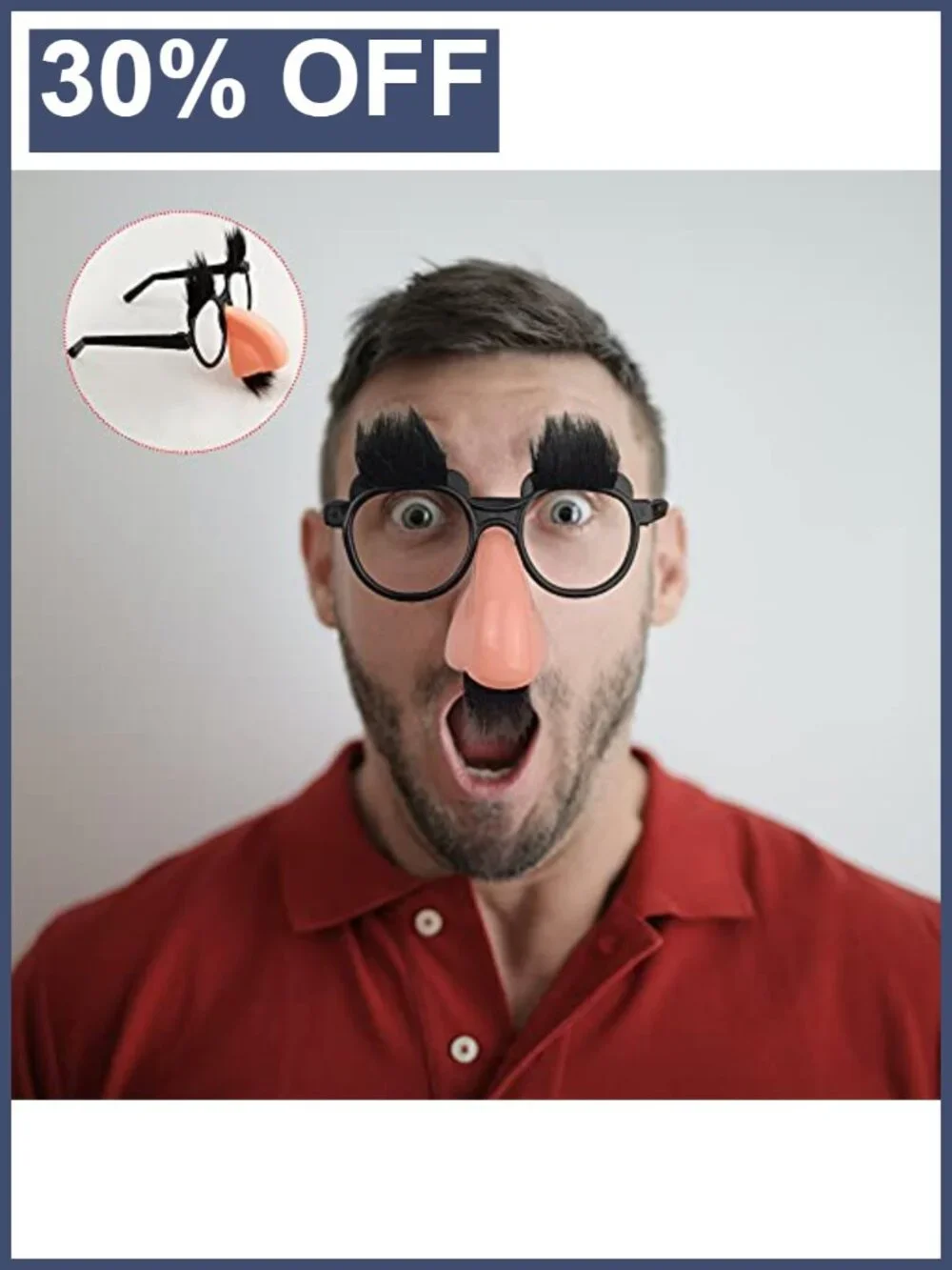 6 Pcs Disguise Glasses Nose Mustache Eyebrows Costume Party Favors